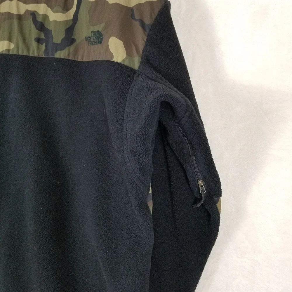 The North Face Denali Fleece Jacket Mens XXL Black Camo Full Zip Gorpcore Coat